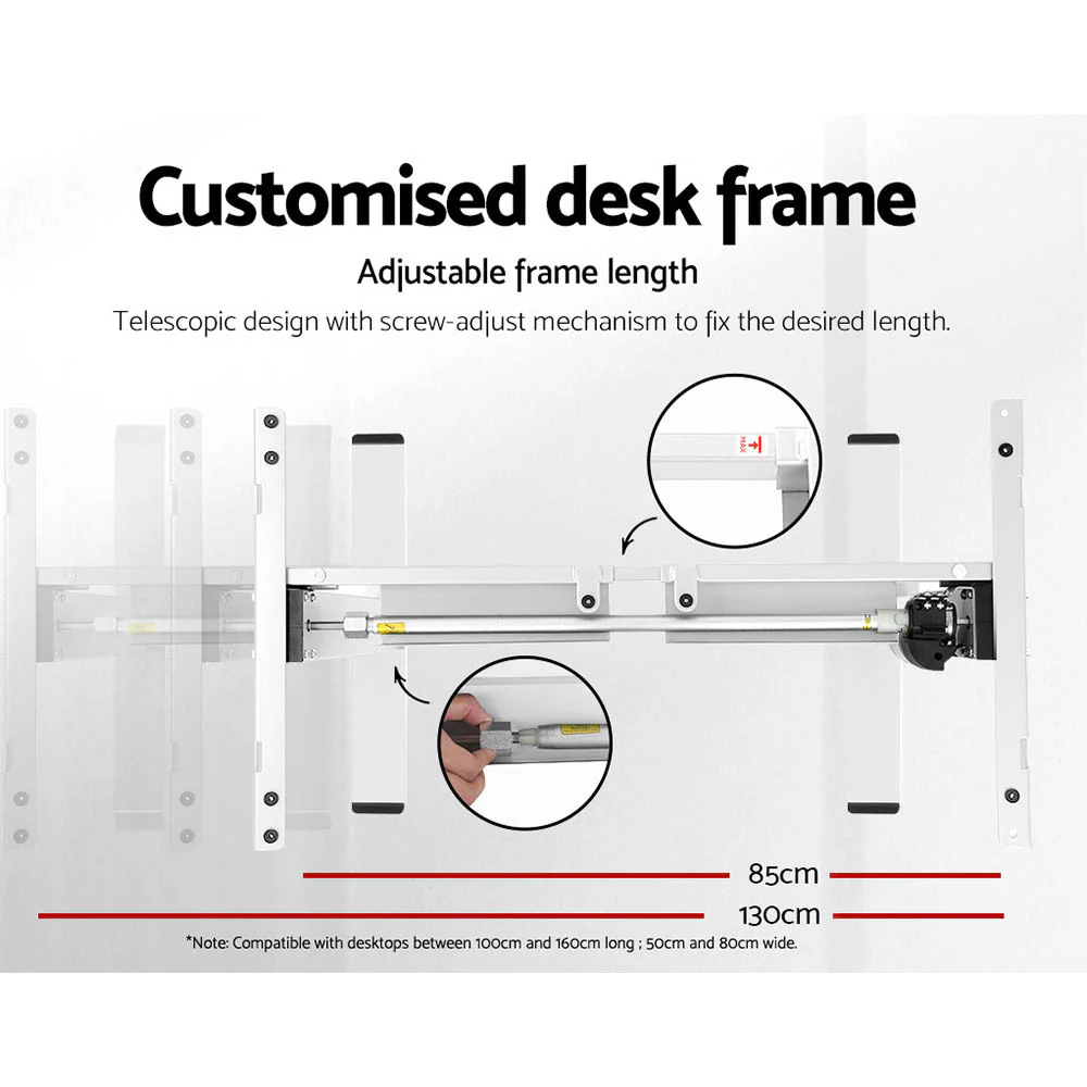 Artiss Standing Desk Motorised Sit Stand Desks Walnut 140CM - Image 6