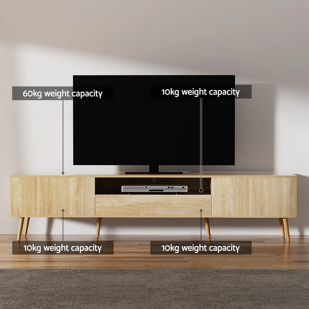 Artiss Entertainment Unit Alex TV Cabinet Storage Drawers 200CM - Image 7