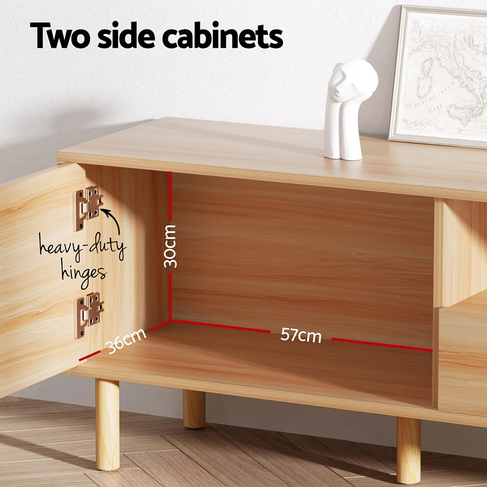 Artiss Entertainment Unit Stand TV Cabinet Storage Drawers Display Shelf 180CM - Image 6
