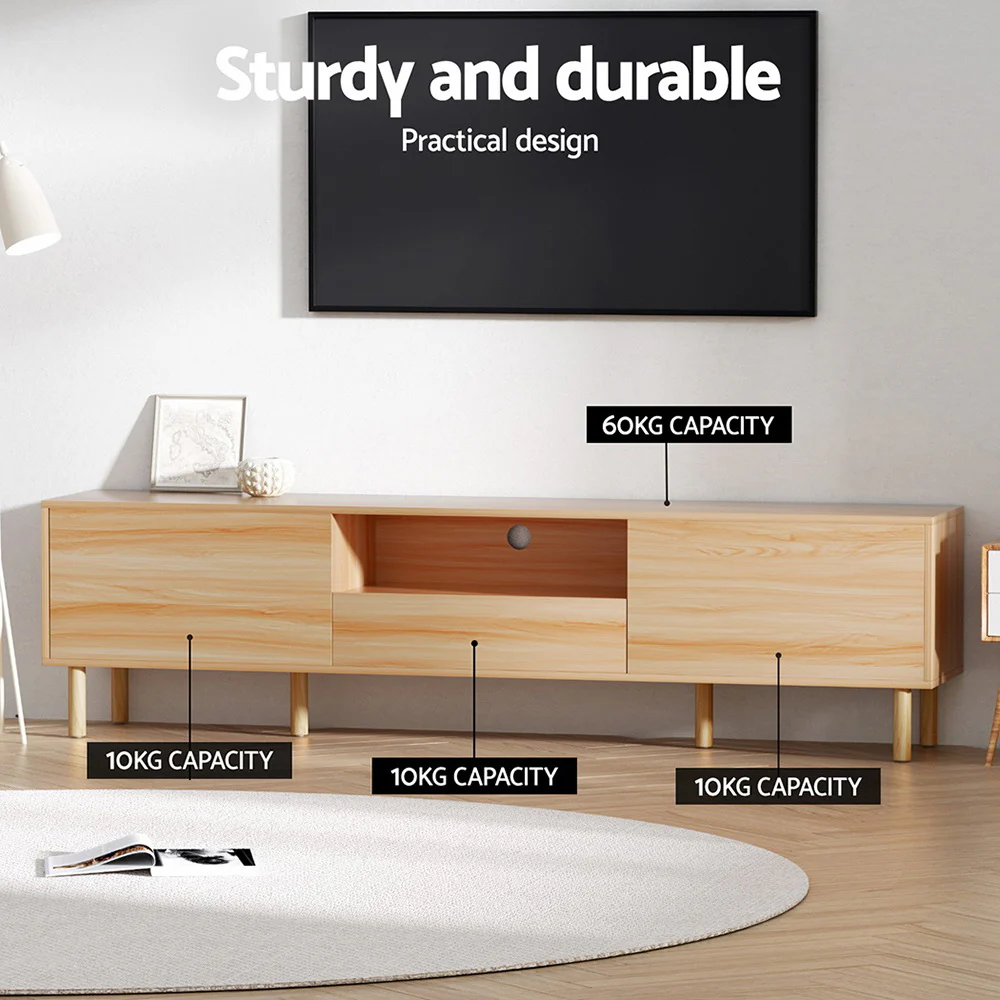 Artiss Entertainment Unit Stand TV Cabinet Storage Drawers Display Shelf 180CM - Image 8