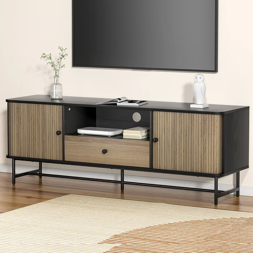 Artiss Entertainment Unit TV Cabinet 150CM Black Boris - Image 5