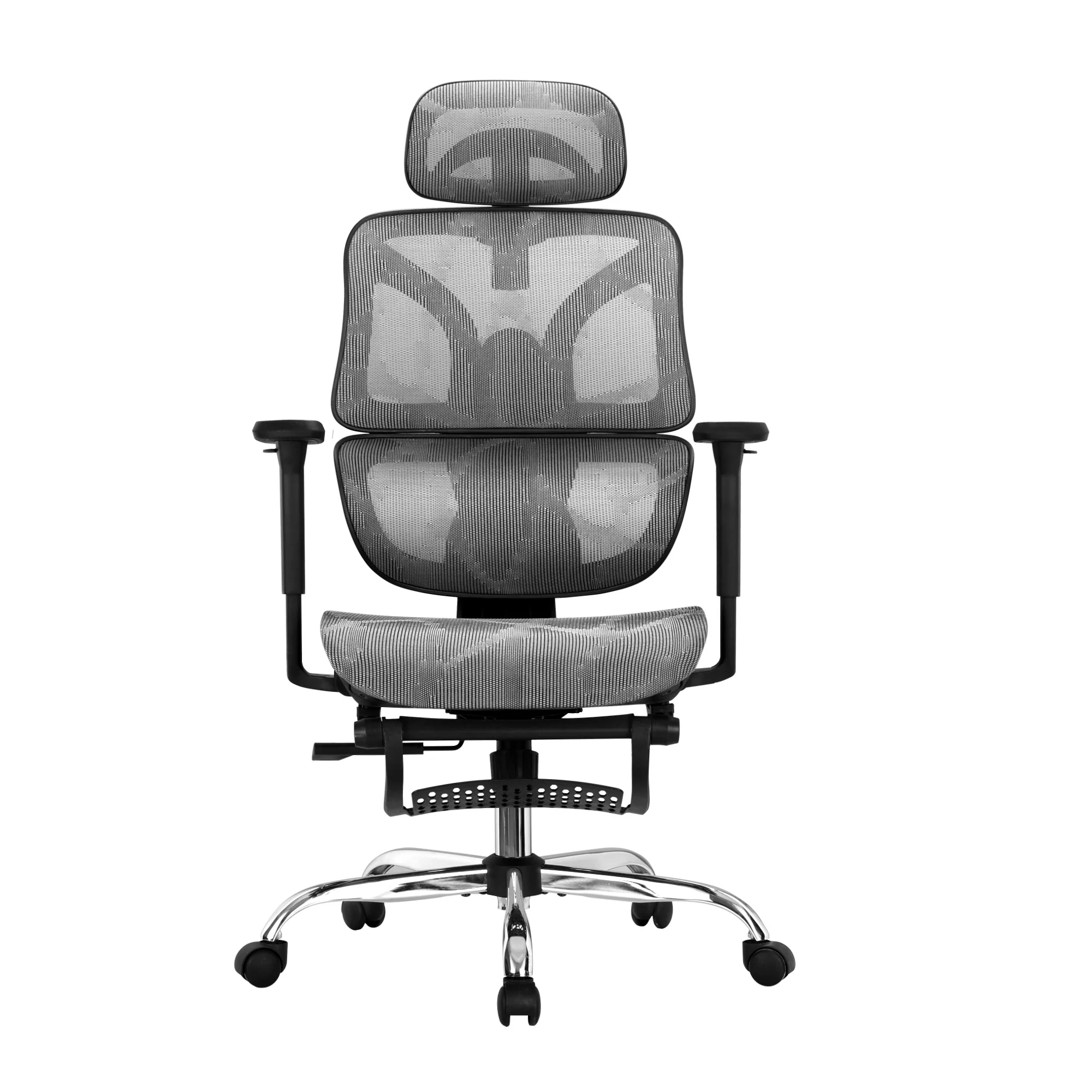 Artiss Ergonomic Office Chair Footrest Grey - Image 4
