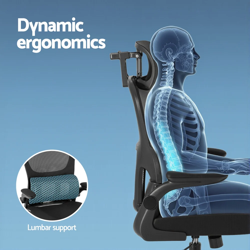Artiss Ergonomic Office Chair Mesh Chairs Black - Image 5