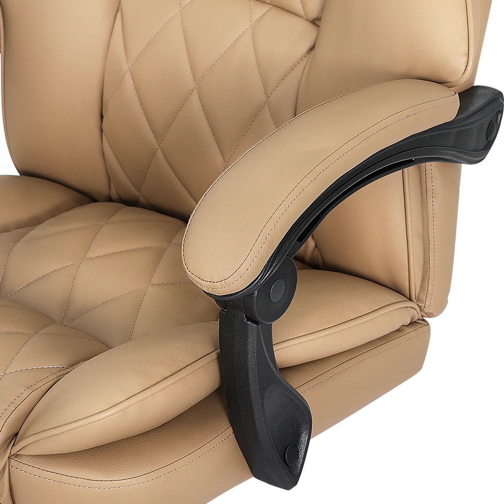 Artiss Executive Office Chair Leather Footrest Espresso - Image 4