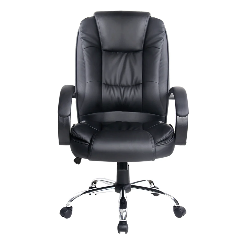 Artiss Executive Office Chair Leather Tilt Black - Image 4