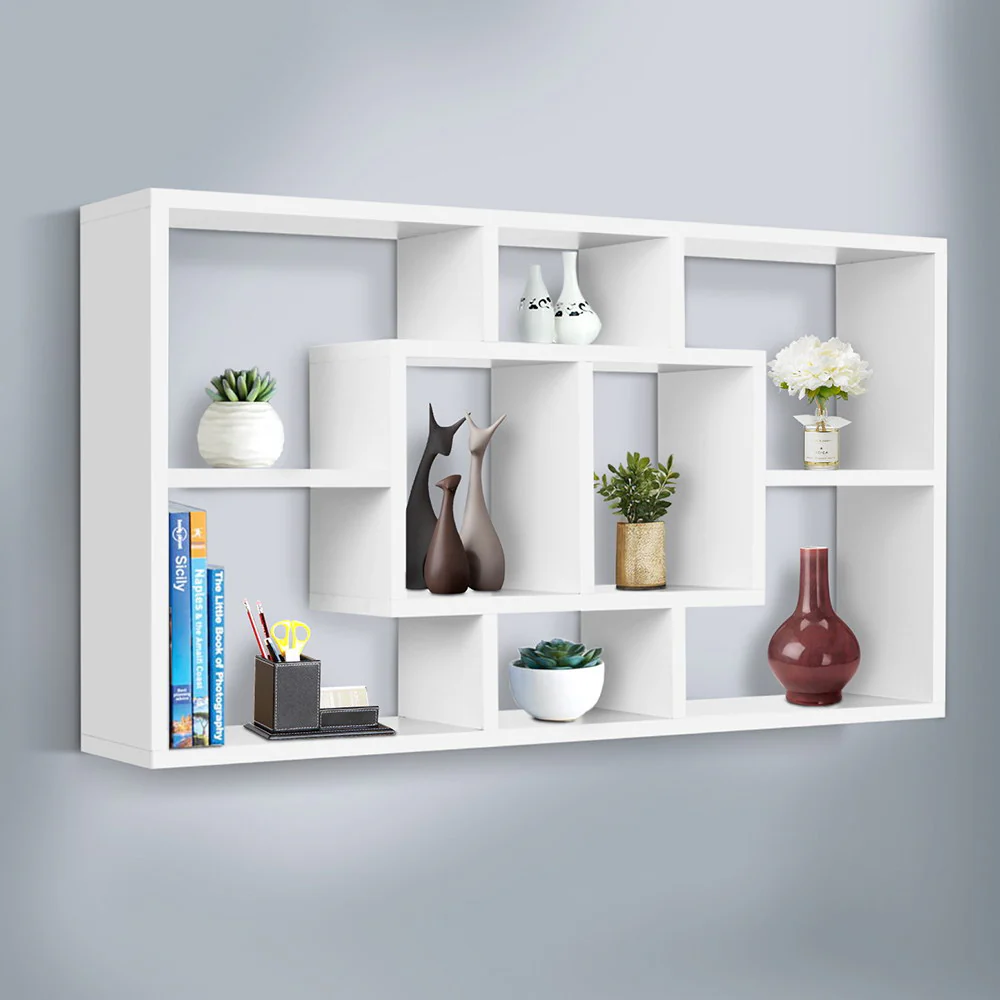 Artiss Floating Wall Shelves Bookshelf White - Image 6