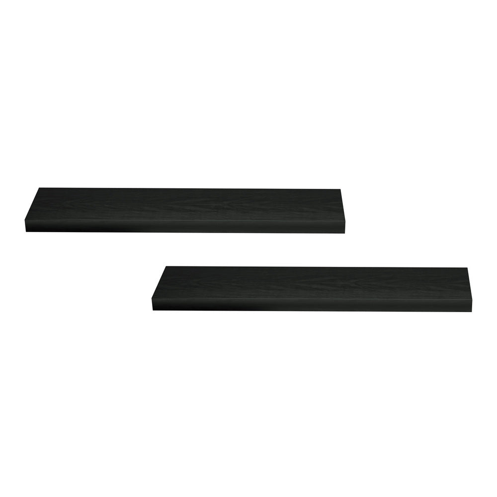 Artiss Floating Wall Shelf Set of 2 Black 90CM - Image 3