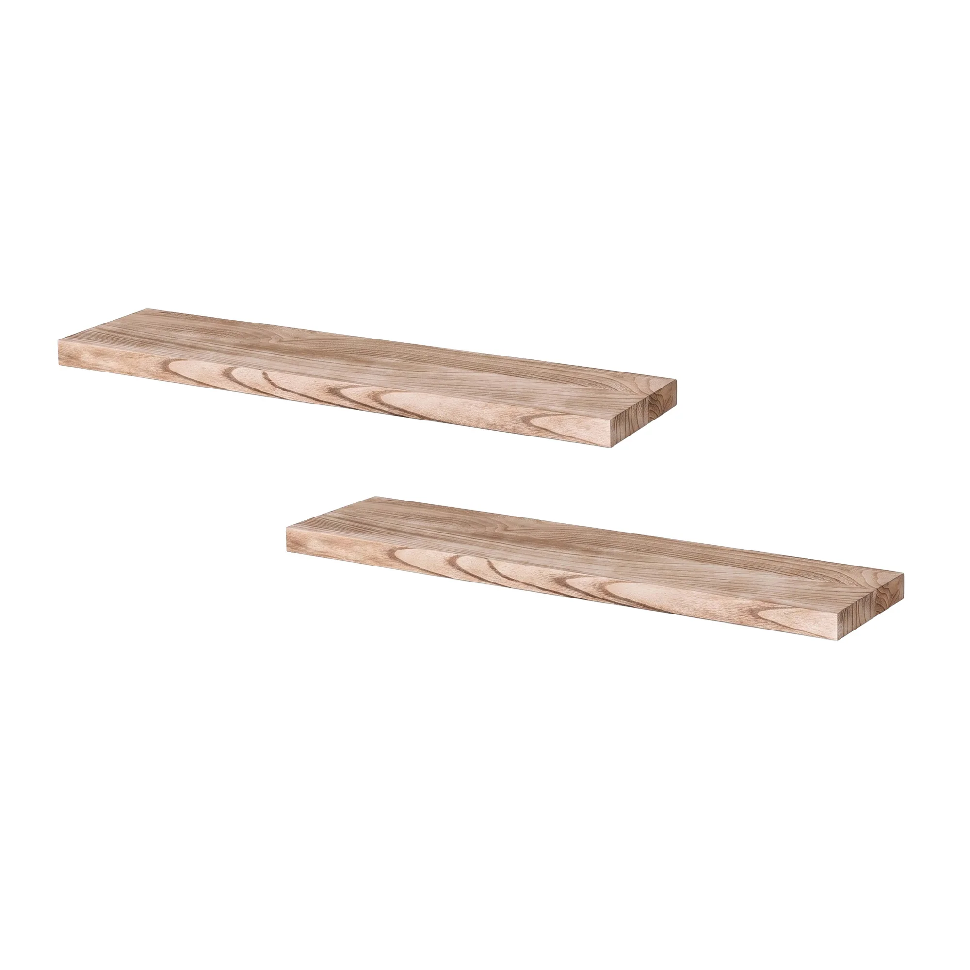 Artiss Floating Wall Shelf Set of 2 Wood 90CM - Image 2