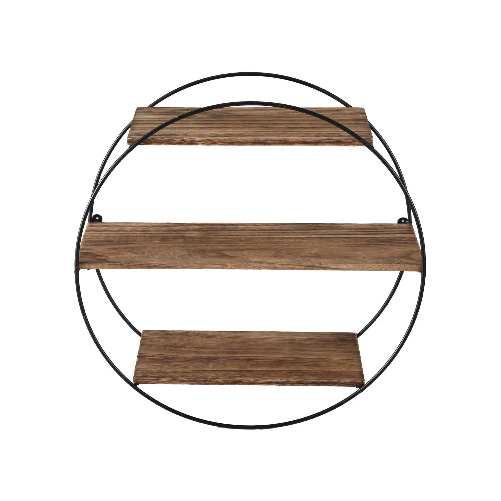 Artiss Floating Wall Shelf Round 3-Tier - Image 3