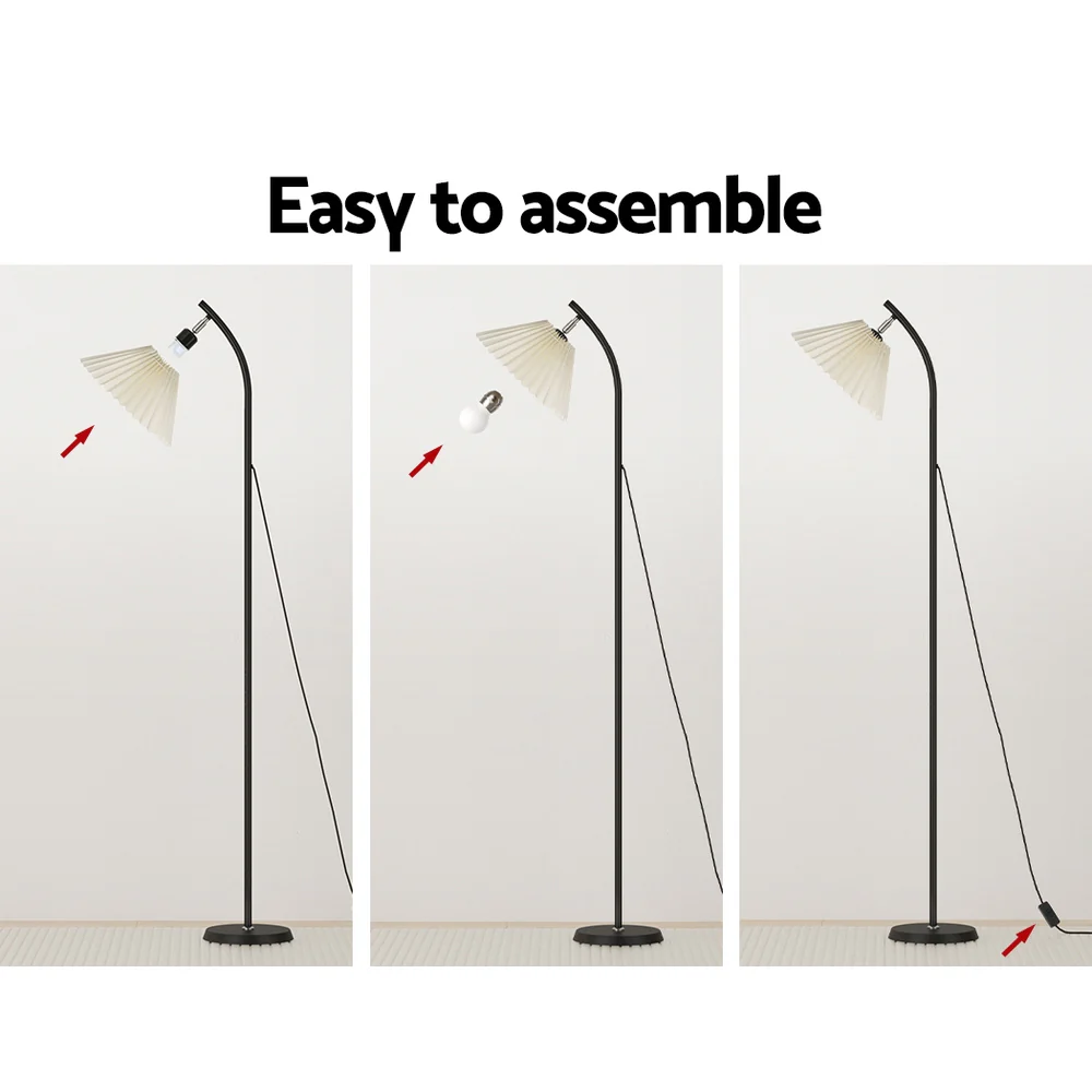 Artiss Floor Lamp LED Light Stand Modern Home Living Room Office Reading White - Image 4