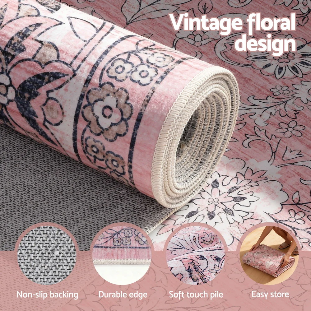 Artiss Floor Rug 200X290cm Large Washable Area Rug Vintage Living Room Carpet - Image 4