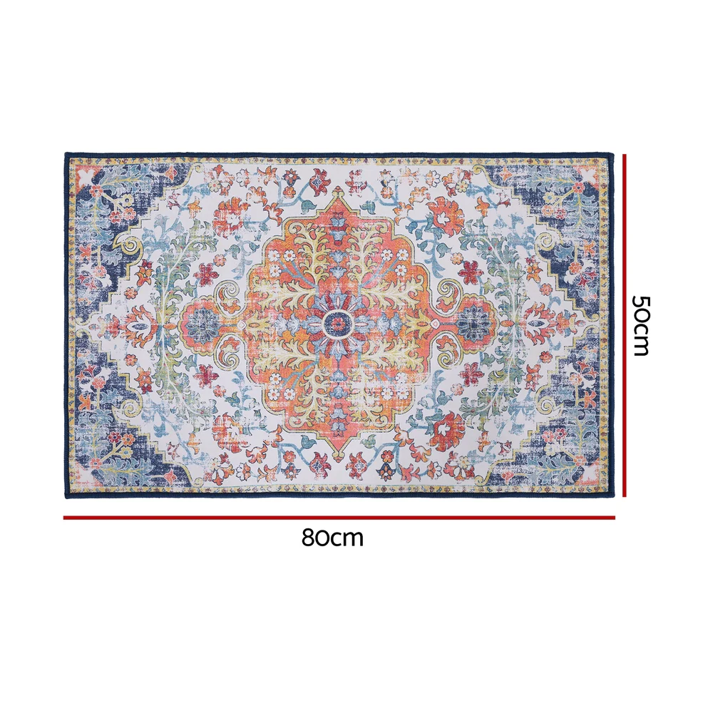 Artiss Floor Rug 50X80 Doormat Carpet Short Pile Non-Slip Entryway Mat Bohemian - Image 2