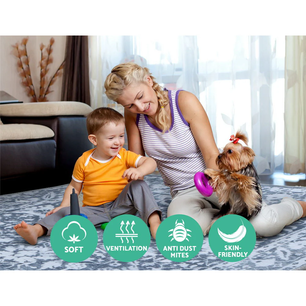 Artiss Floor Rug 200x290 Mat Carpet Short Pile Fafi - Image 5