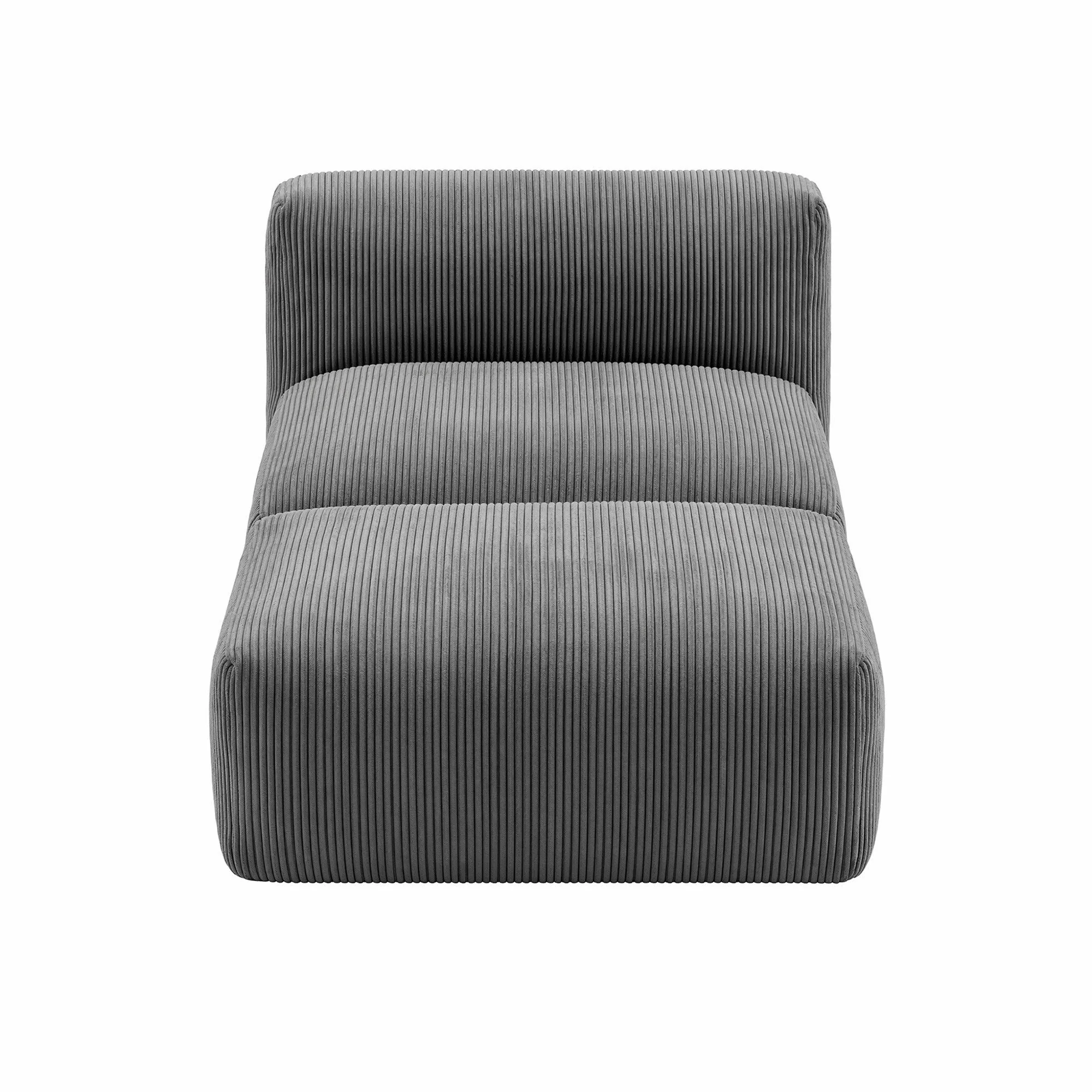 Artiss Foldable Bean Bag Sofa Bed Cloud Couch Boneless Floor Lounger Chair Grey - Image 4