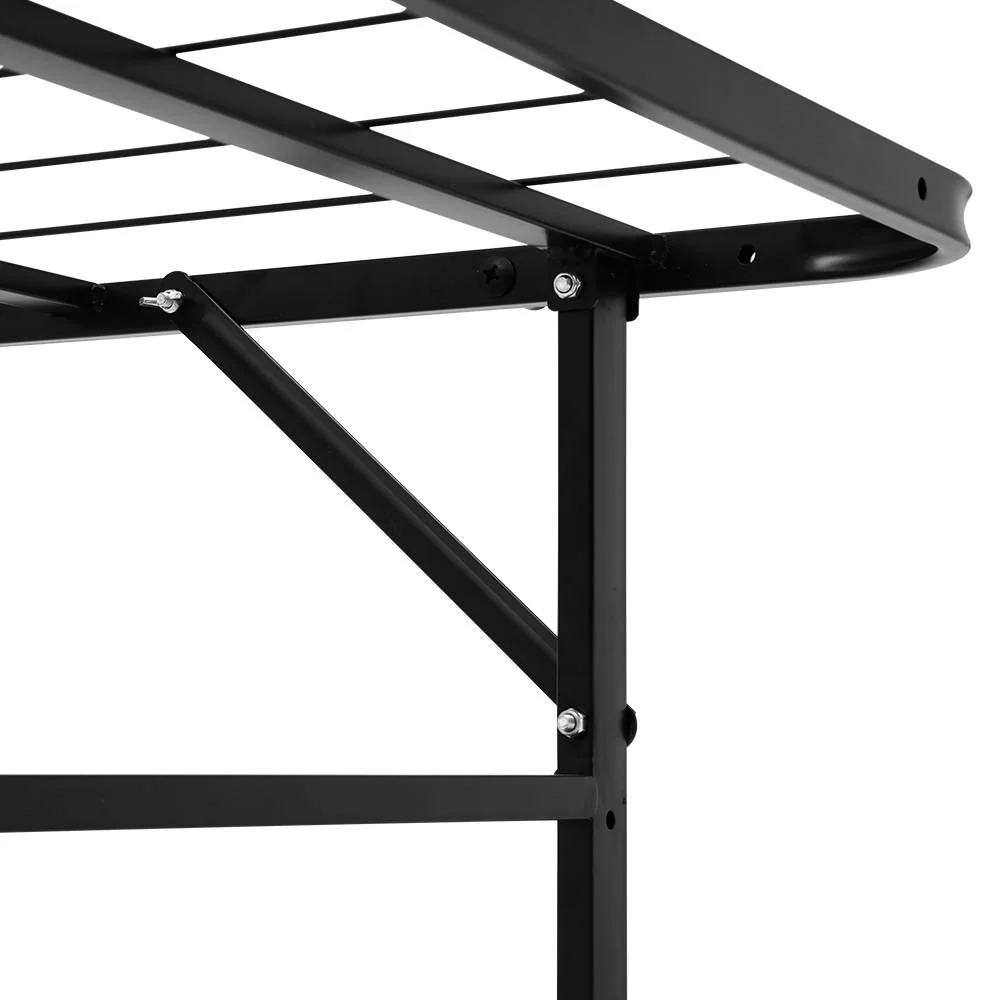 Artiss Folding Bed Frame Metal Base - Queen - Image 6