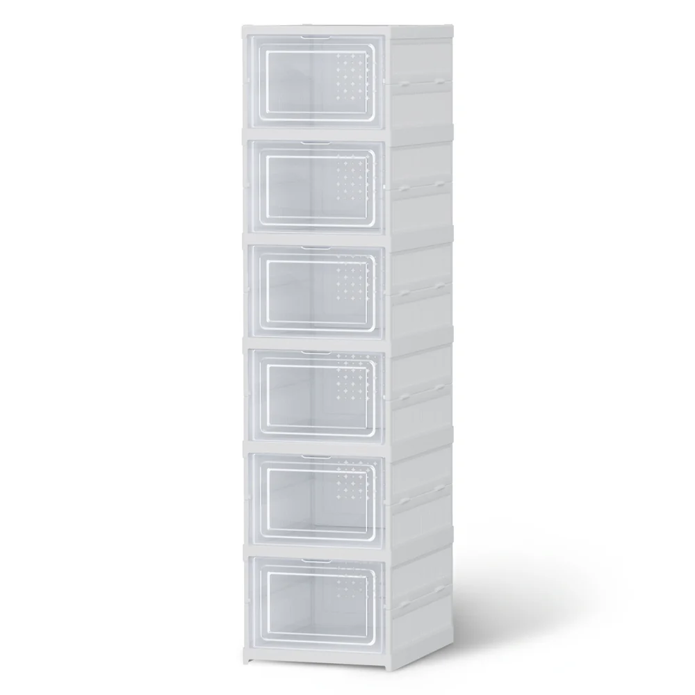 Artiss Foldable Shoe Rack Organizer 6 Tier Storage Shelf Hallway