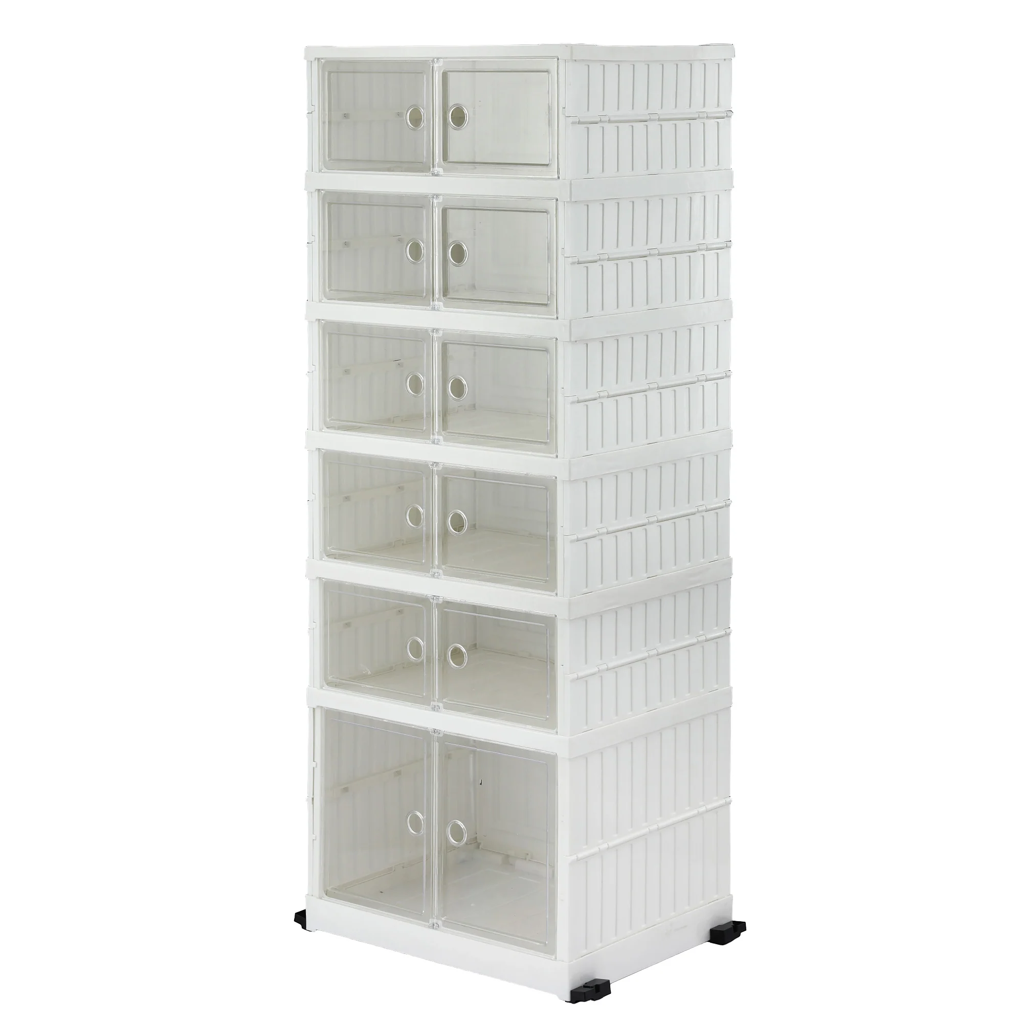 Artiss Foldable Shoe Storage Box 6 Tier 12 Pairs Entryway - Image 2