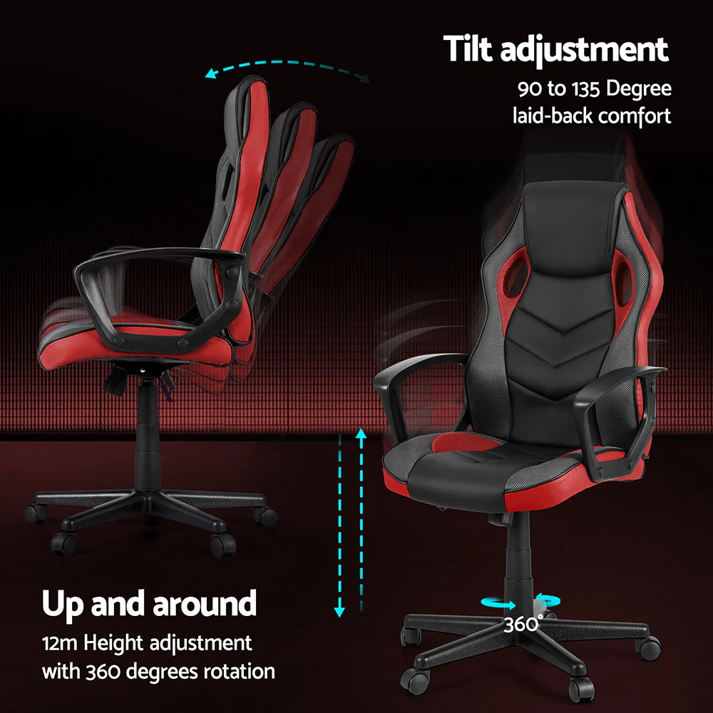 Artiss Gaming Office Chair Computer Chairs Red - Image 6
