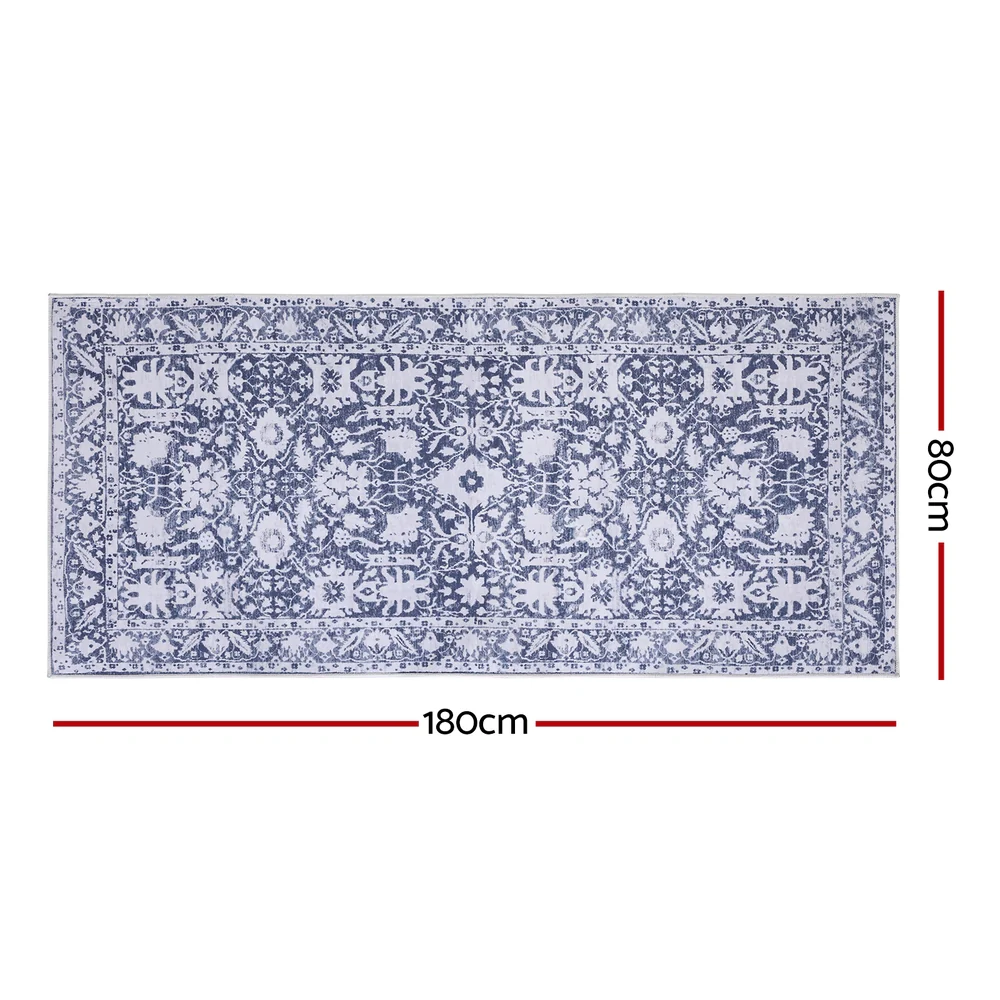Artiss Hallway Runner Rug 80x180cm Soft Velvet Washable Modern Kitchen Mat - Image 2