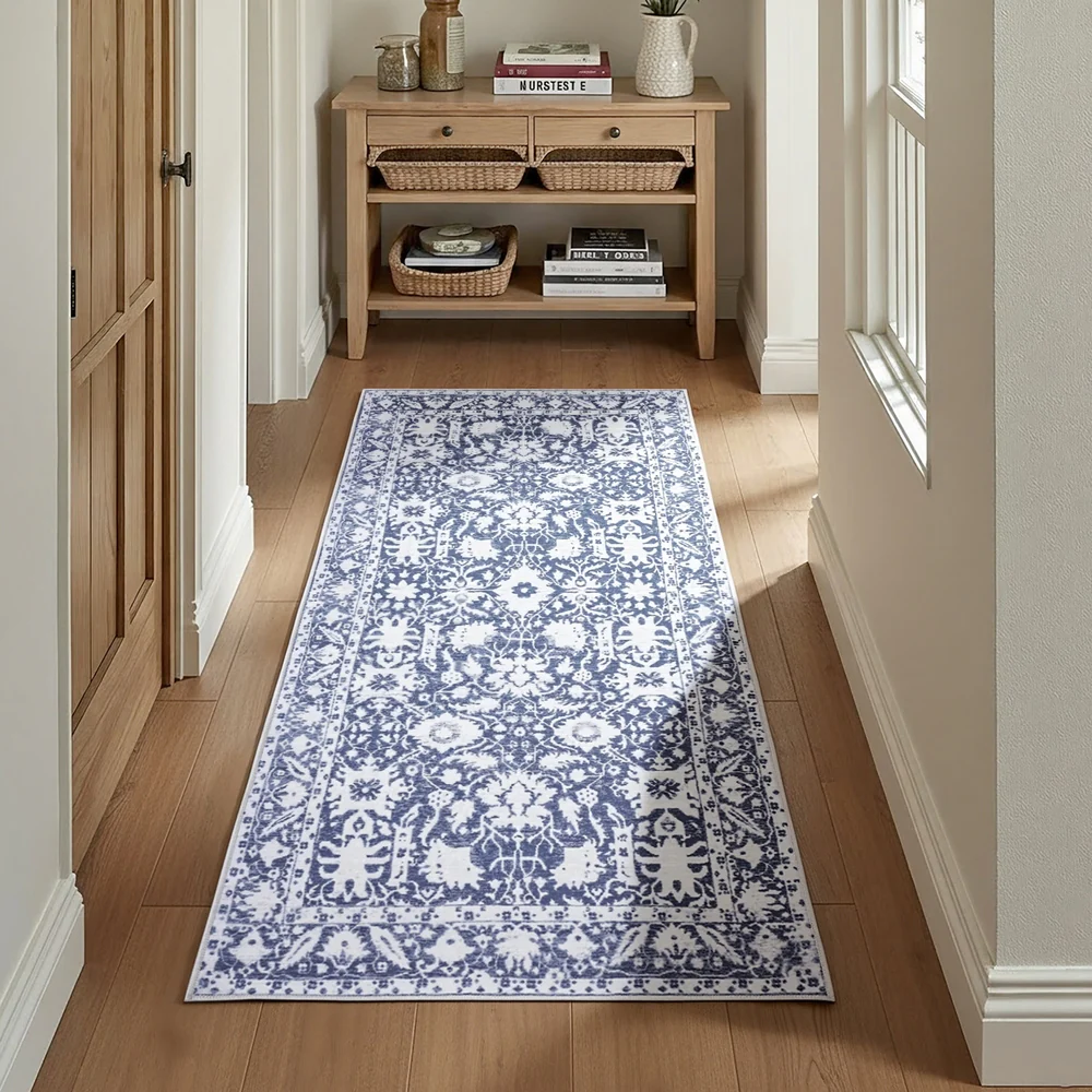Artiss Hallway Runner Rug 80x180cm Soft Velvet Washable Modern Kitchen Mat - Image 7