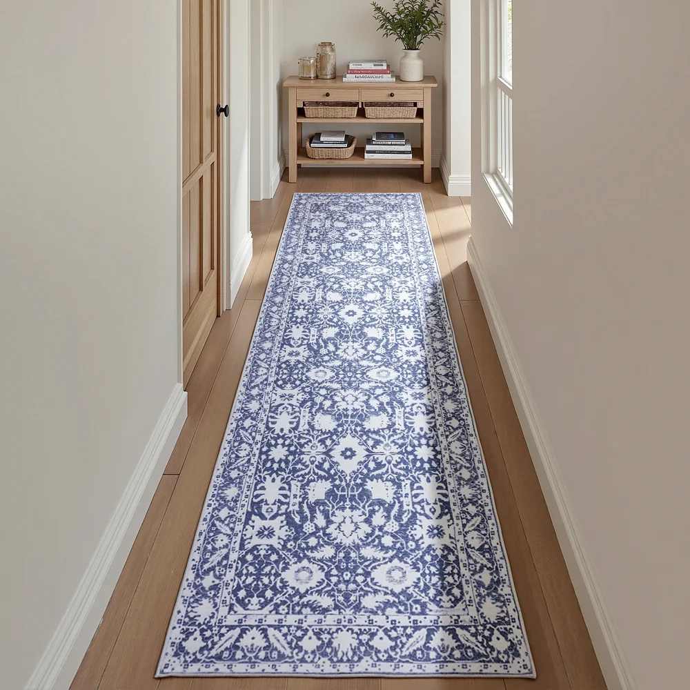 Artiss Hallway Runner Rug 80X300cm Soft Velvet Washable Modern Kitchen Mat - Image 7