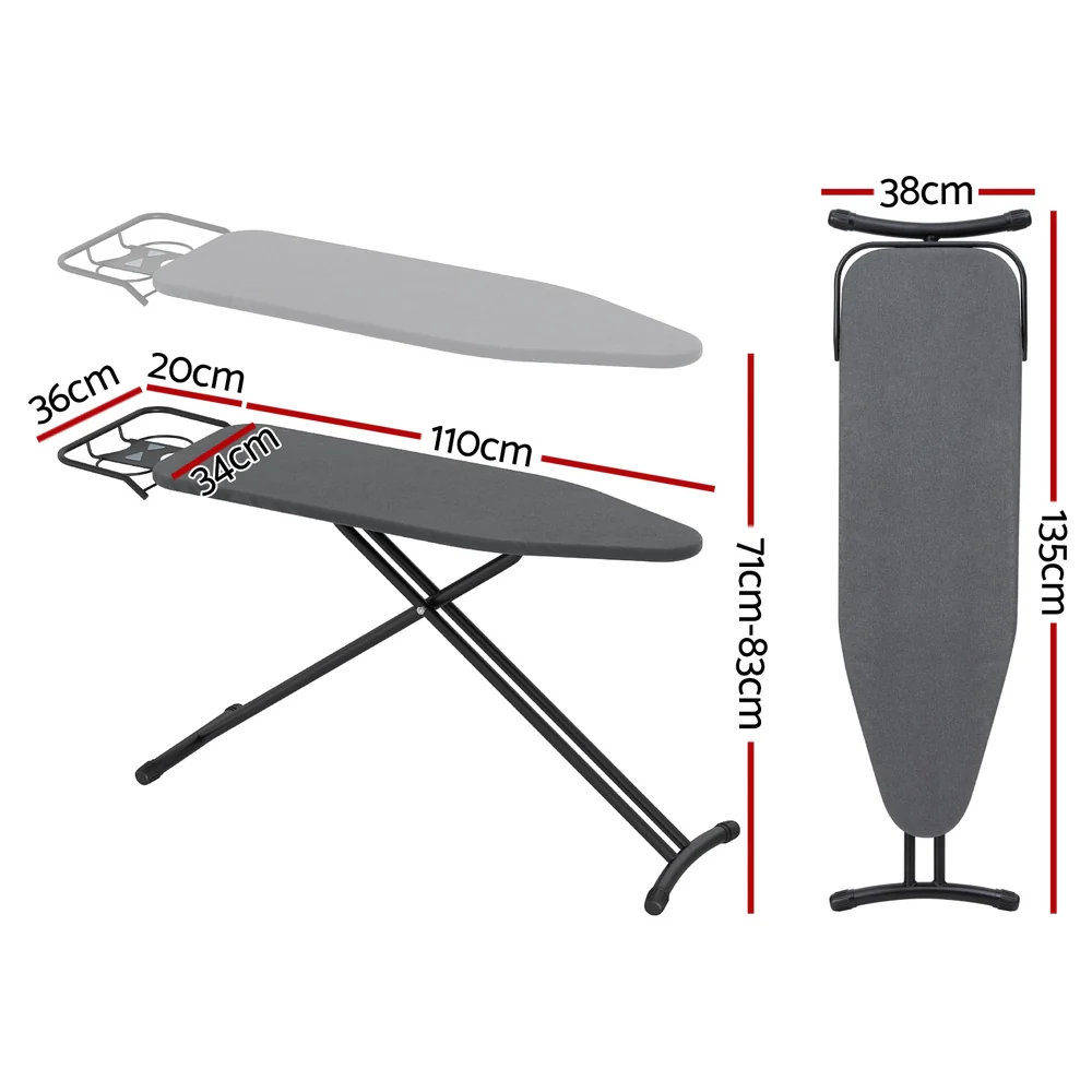 Artiss Ironing Board Foldable Iron Rest Black - Image 3