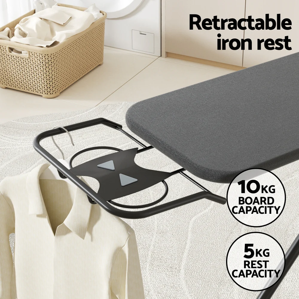 Artiss Ironing Board Foldable Iron Rest Black - Image 5
