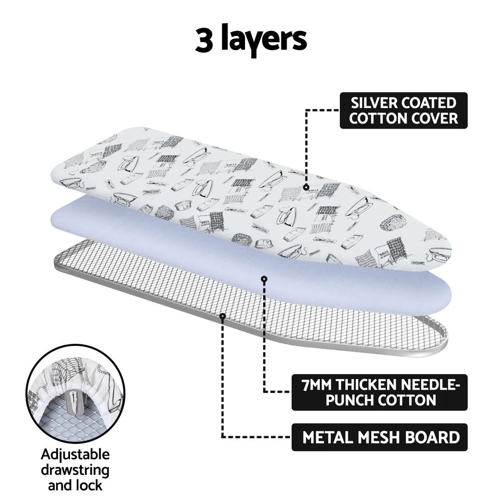 Artiss Ironing Board Wall Mounted Foldable White - Image 6