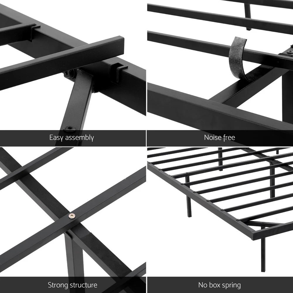 Artiss King Bed Frame,Floating Metal Bed Frame with Smart LED Lights - Sturdy Metal Platform Bed Base, Silent Design, Tool-Free Assembly, 300KG Capacity for Home/Hotel/Master Bedroom? - Image 6