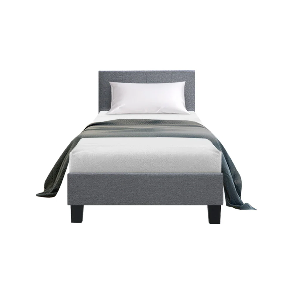 Artiss Bed Frame King Single Size Grey NEO - Image 3