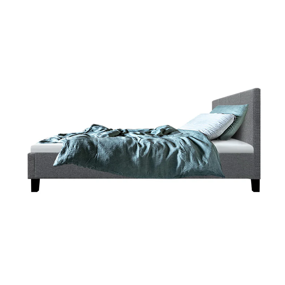 Artiss Bed Frame King Single Size Grey NEO - Image 4