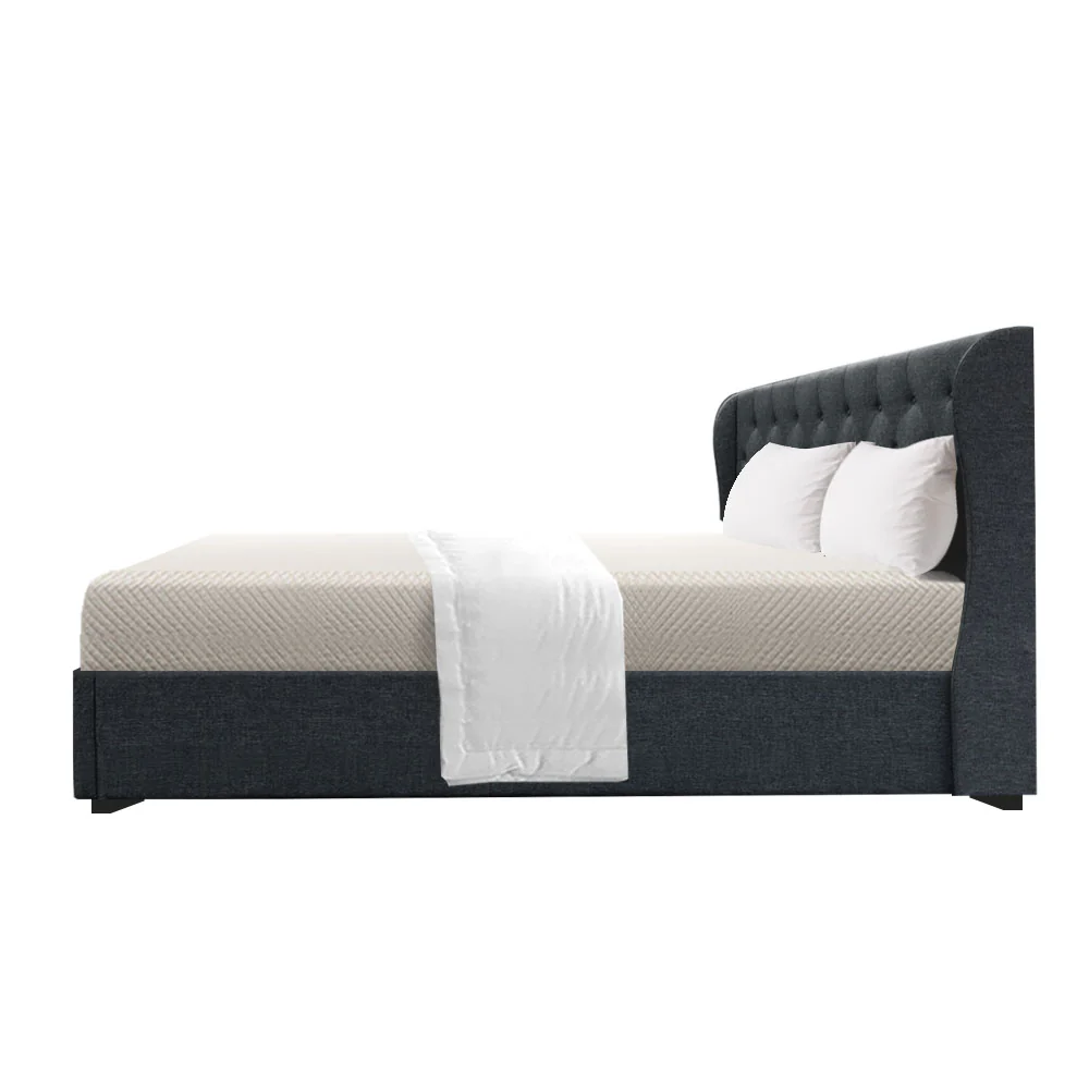 Artiss Bed Frame King Size Gas Lift Charcoal ISSA - Image 4