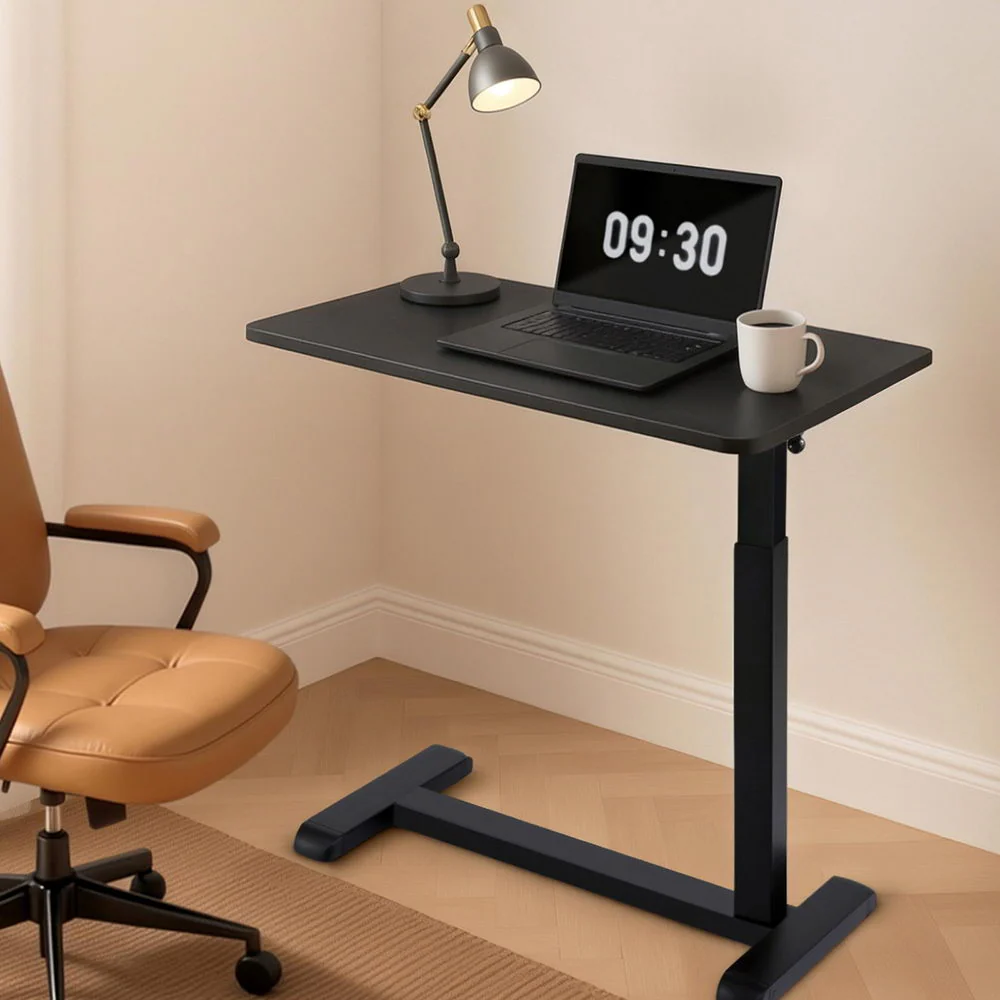 Artiss Laptop Desk Height Adjustable Mobile Workstation Computer Desks 70CM BLACK - Image 7