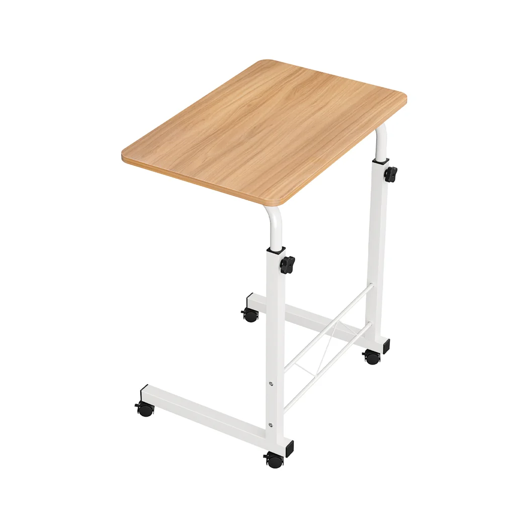 Artiss Laptop Desk Table Adjustable 60CM Light Wood - Image 2