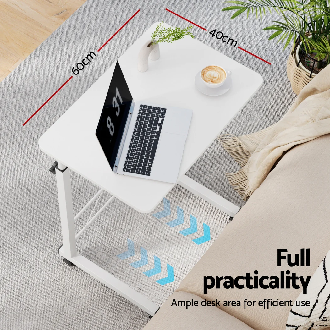 Artiss Laptop Desk Table Adjustable 60CM White - Image 6