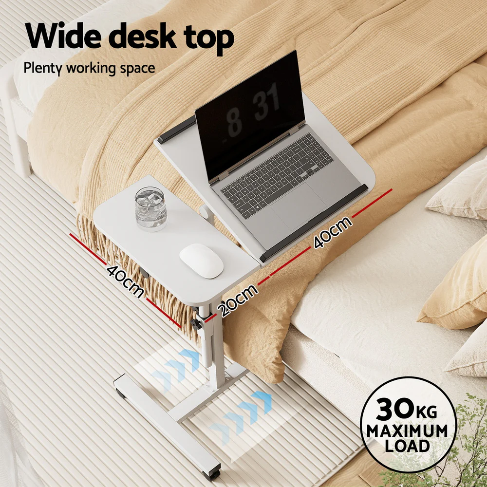 Artiss Laptop Desk Table Fan Cooling White 60CM - Image 5