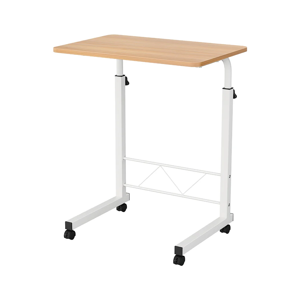 Artiss Laptop Desk Table Adjustable 60CM Light Wood - Image 4