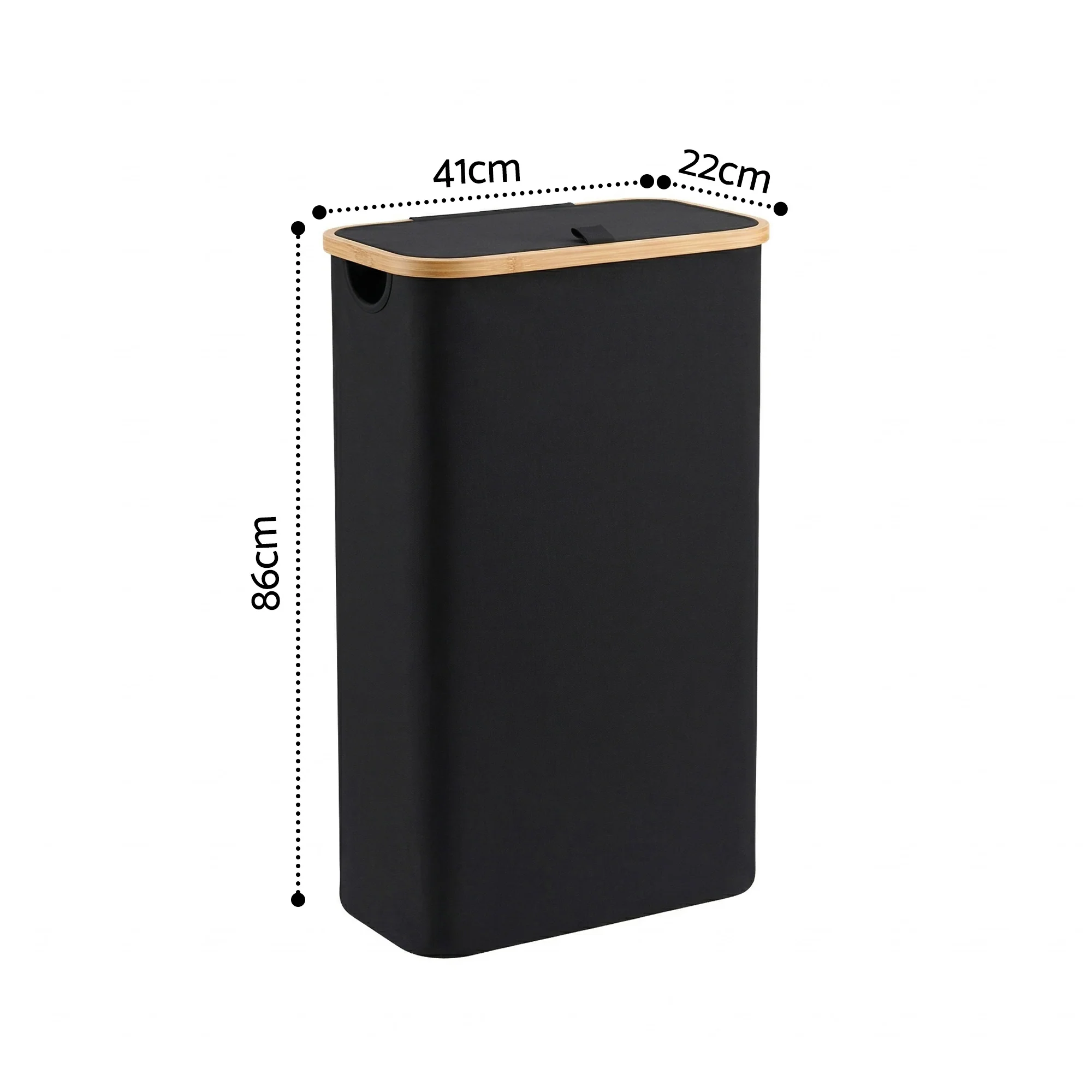 Artiss Laundry Basket with Removable Bag Foldable Black - Image 3