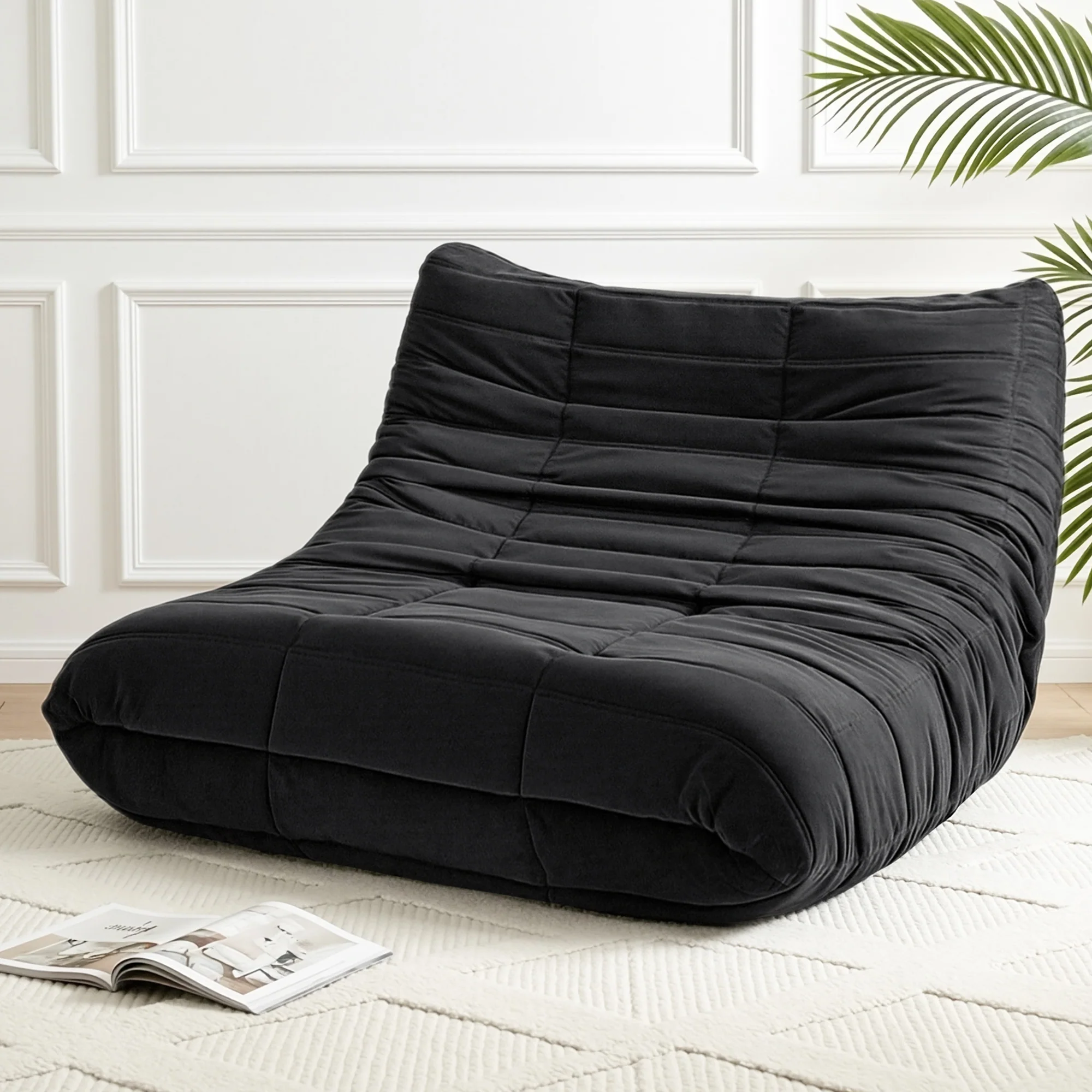 Artiss Lazy Sofa 2 Seaters Accent Caterpillar Chair Floor Couch Armless Lounge