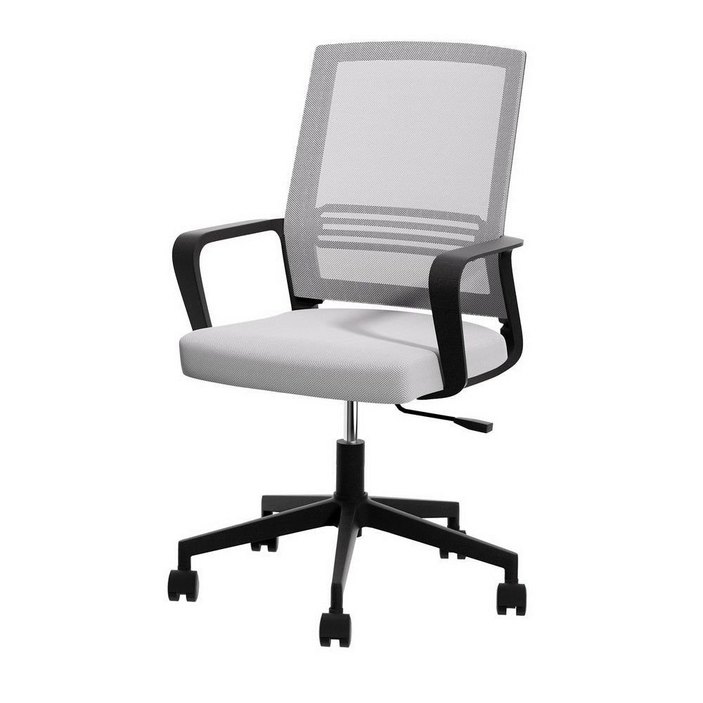 Artiss Mesh Office Chair Mid Back Grey - Image 2
