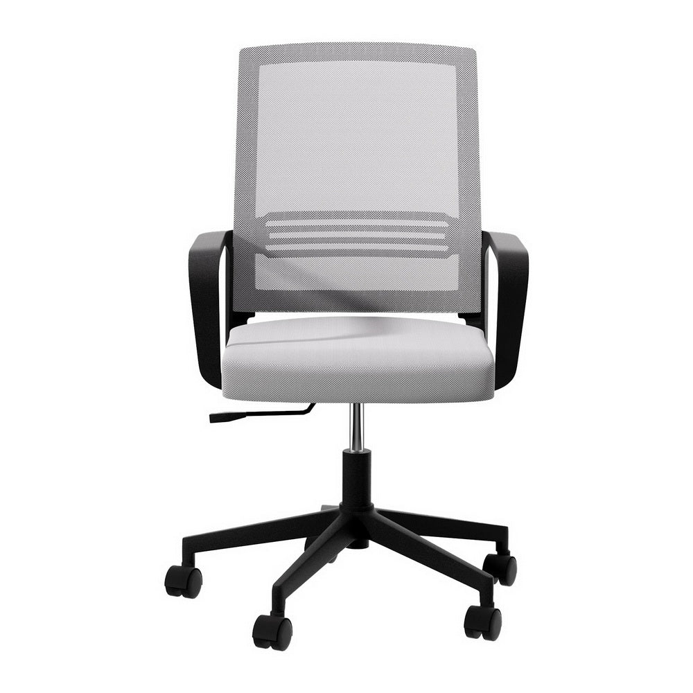 Artiss Mesh Office Chair Mid Back Grey - Image 4