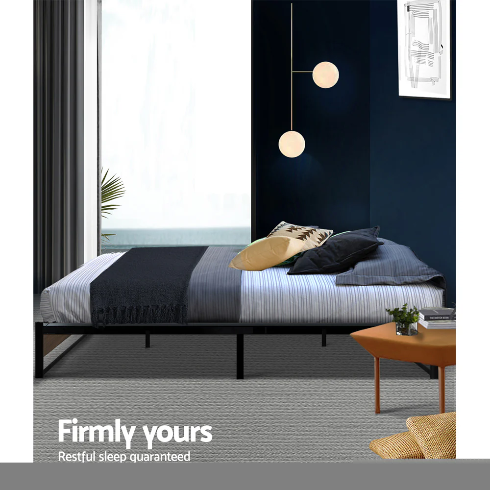 Artiss Bed Frame Metal Frame Bed Base OSLO - Double - Image 6