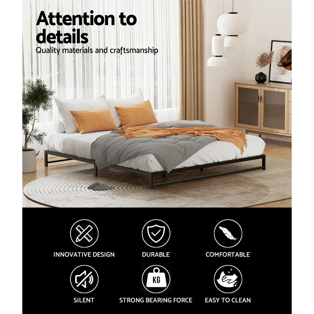 Artiss Bed Frame King Size Metal BERU - Image 6