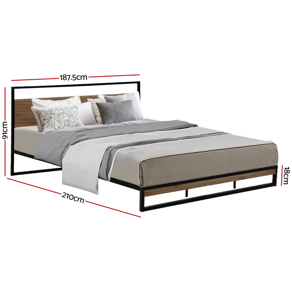 Artiss Bed Frame King Size Metal Frame DANE - Image 2