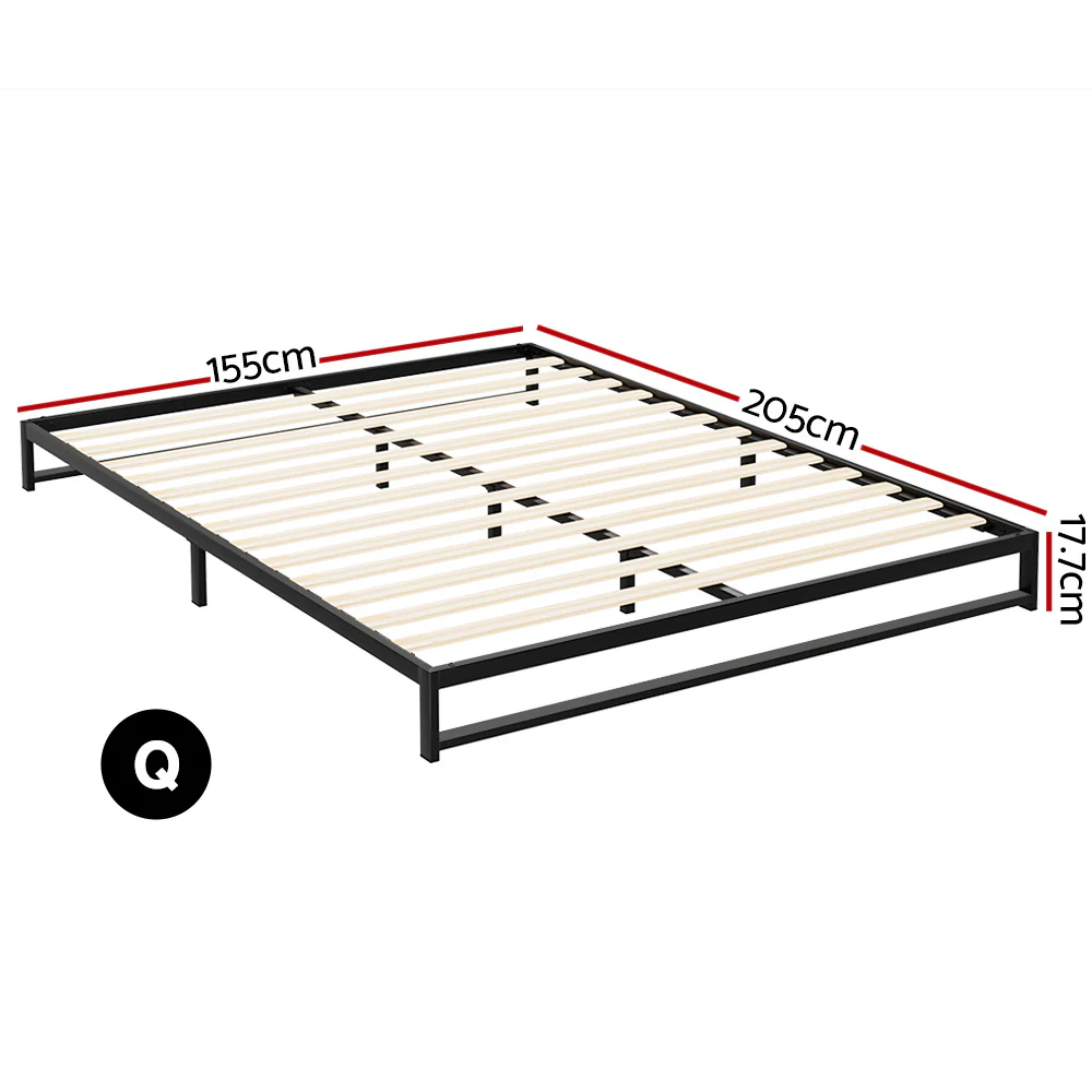 Artiss Bed Frame Queen Size Metal BERU - Image 2