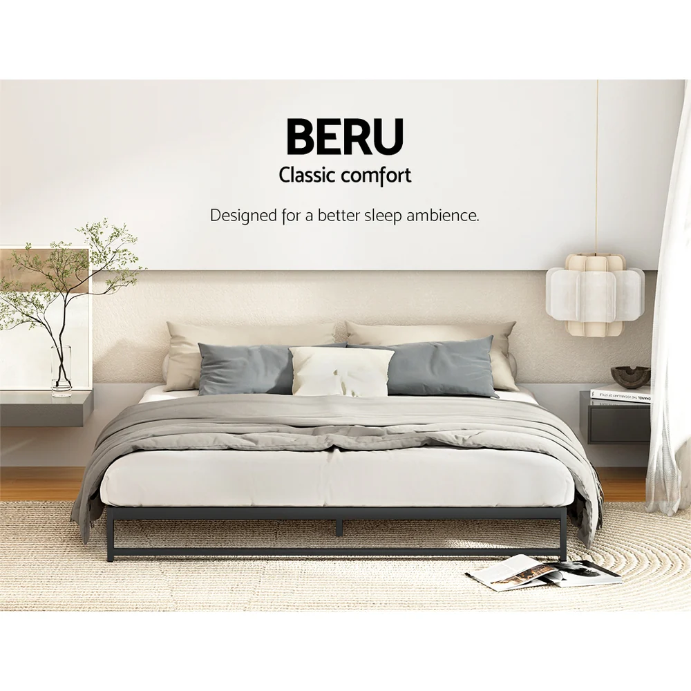Artiss Bed Frame Queen Size Metal BERU - Image 5
