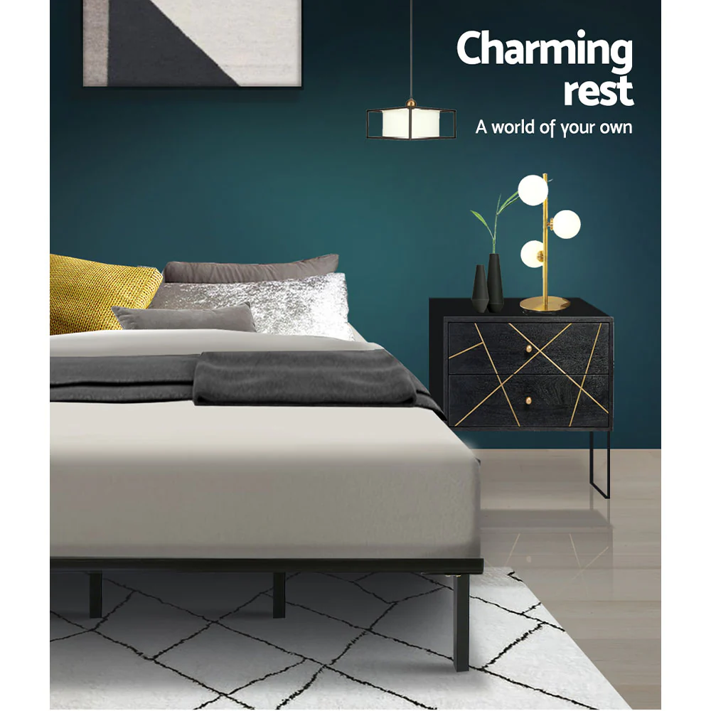 Artiss Bed Frame Queen Size Metal Frame TED - Image 4