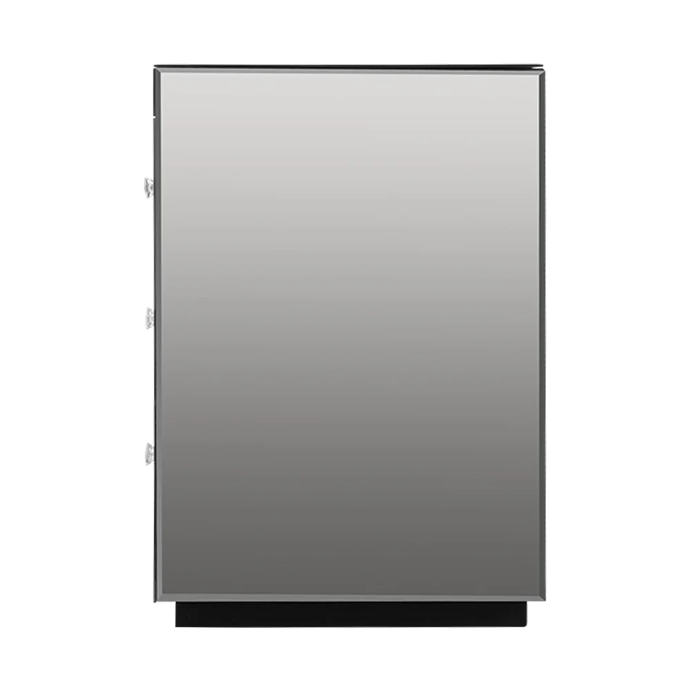 Artiss Bedside Table 3 Drawers Mirrored - PRESIA Grey - Image 4
