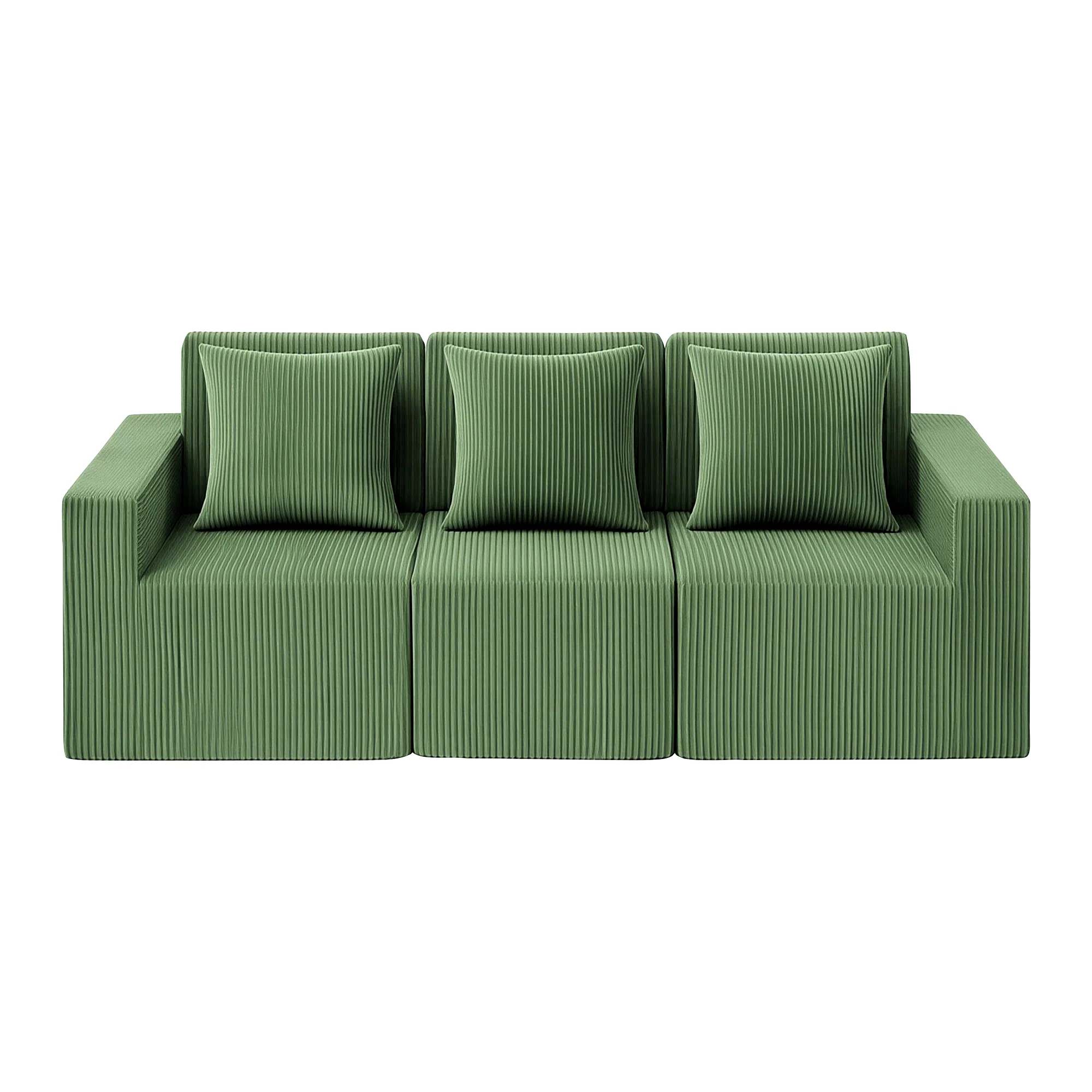 Artiss Modular 3-Seater Sofa Bed Convertible Sectional Floor Couch with Deep Seat - Image 3