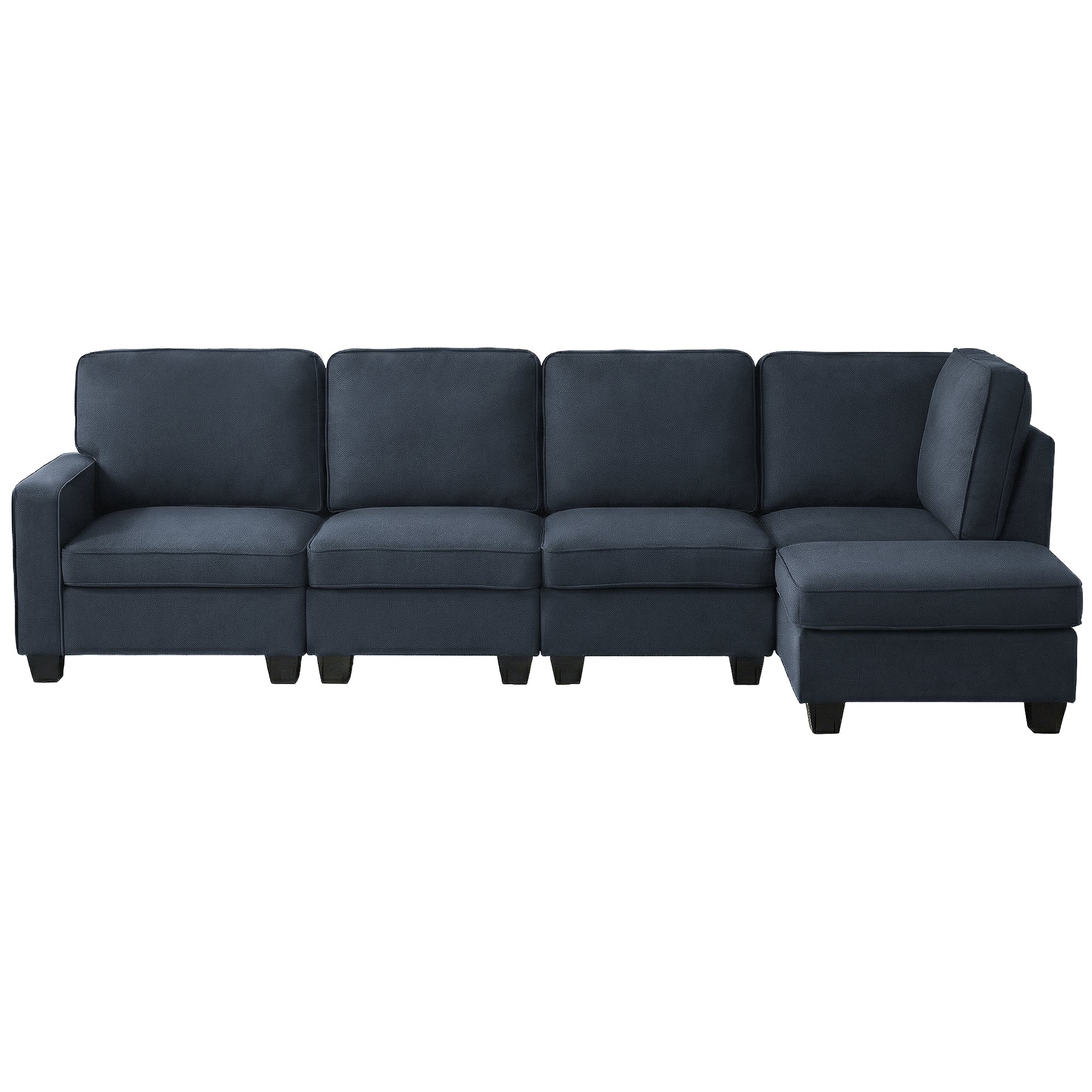 Artiss Modular Sofa Chaise Set 5-seater Dark Grey - Image 2